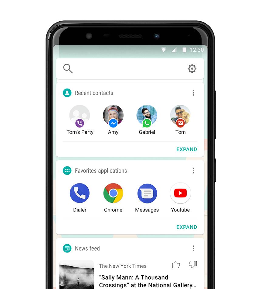 View go Interface dislpayed on the screen