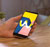 VIEW LITE with a Wiko yellow and blue coloured wallpaper