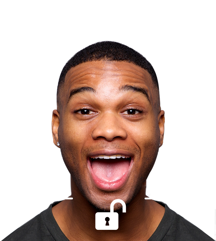 Face unlock feature diplayed on a View GO